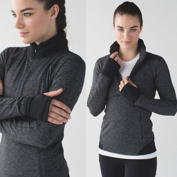 Lululemon Runderful Half Zip Top Long Sleeve Shirt Gray - Picture 1 of 7